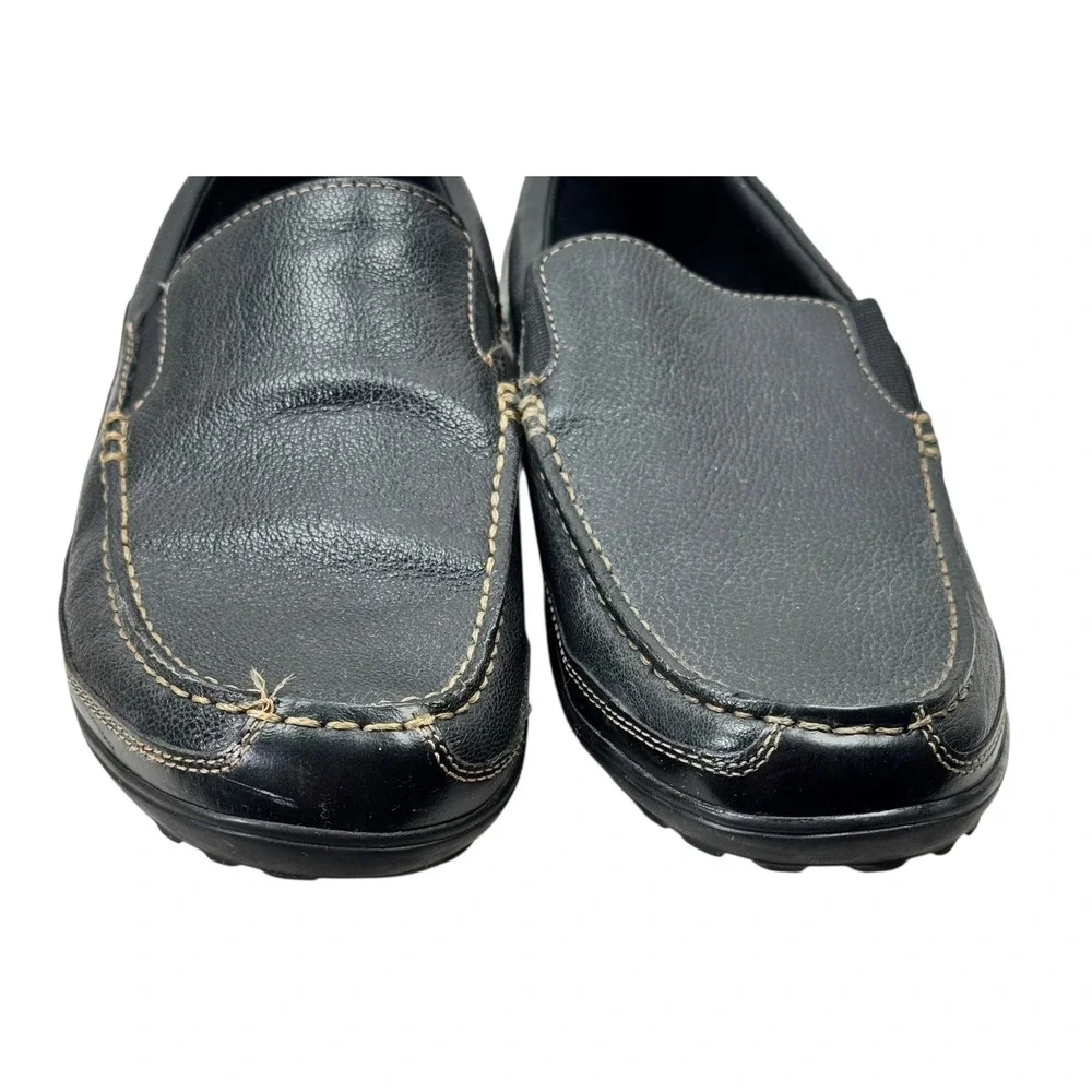 Cole Haan Driving Loafer Shoes Mens Size 10W Black‎ Leather Slip On Style C03557